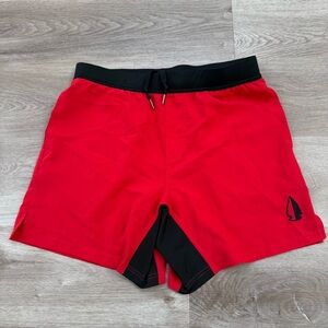 Tachuntfish Shorts Mens L Fierce Red V2 Athletic Gym Workout Athletic Stretch